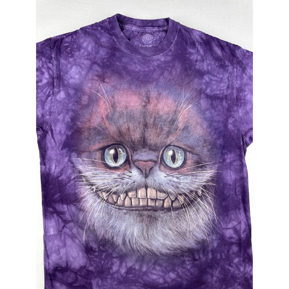 The Mountain Cheshire Cat Tie Dye T Shirt Purple Alice in Wonderland Adult M - Picture 2 of 8